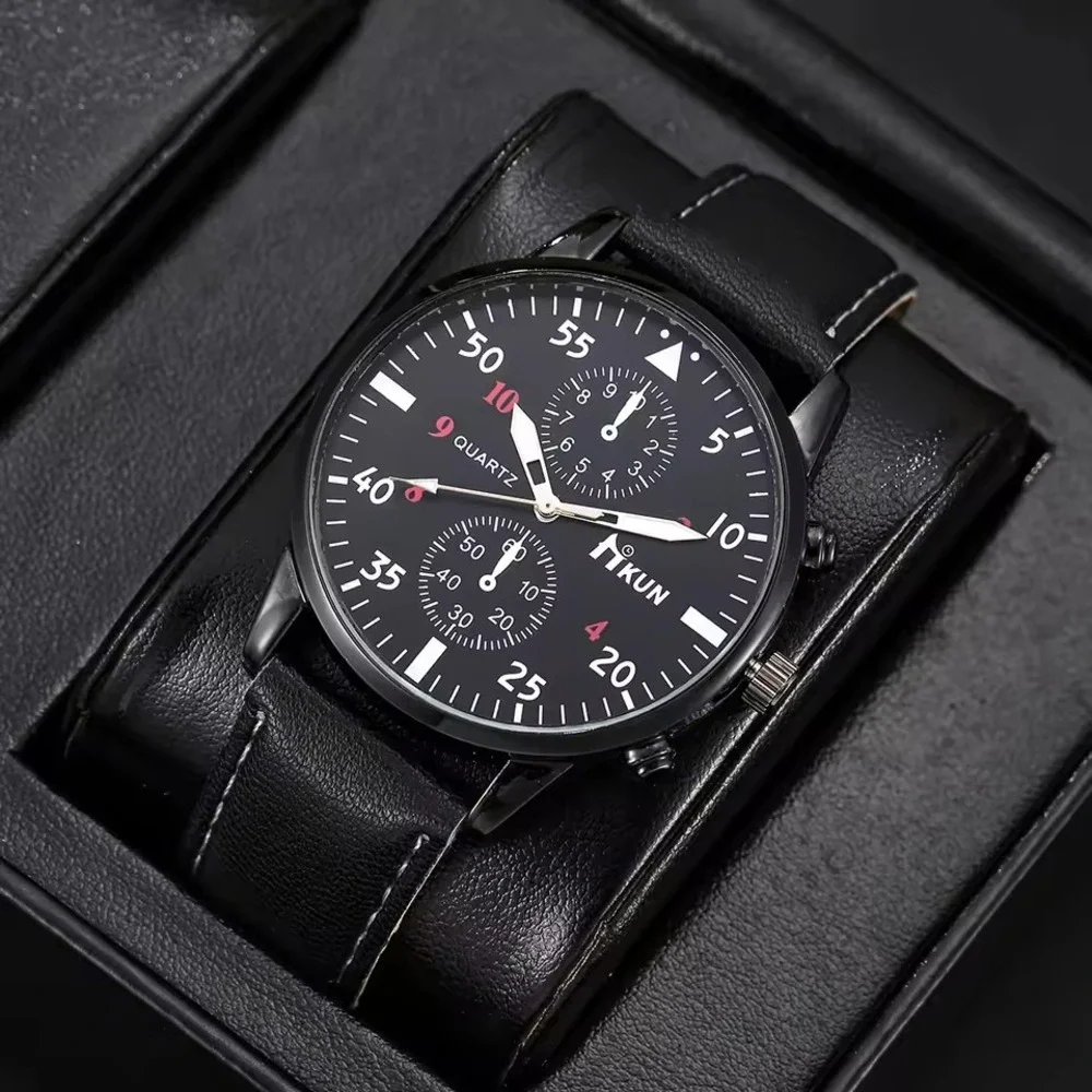 3piece Mens Gift Set Quartz Watch, Sunglasses Wallet Holiday Anniversary Present